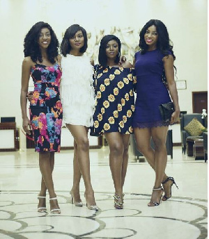 The Okoro's and their friend Sandra Ankobiah