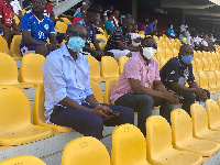 Coach C.K Akonnor and his assistant, David Duncan at the Accra Sports Stadium on Sunday