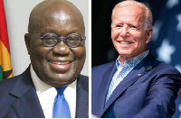 President Nana Addo Dankwa Akufo-Addo (left), President Joe Biden