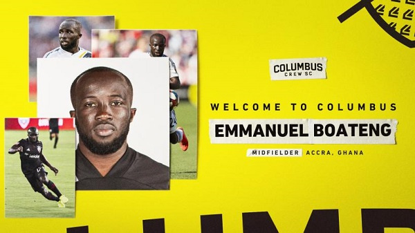 Boateng has joined Columbus Crew