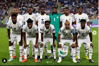 The Black Stars line up for a game