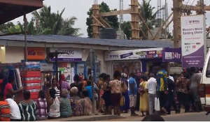 Customers waiting patiently for the Women