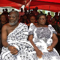 Late Ebony's parents at her funeral