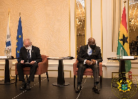 President Akufo-Addo (R) with President of the European Investment Bank, Dr. Werner Hoyer