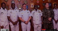 A delegation from Brazilian Navy Ship Apa visited Commodore Maxwell Arhen