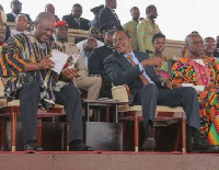 President John Dramani Mahama with Kenyan president Uhuru Kenyatta