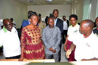 Minister of Information and Communications Technology, Ms Judith Nabakooba on an inspection tour