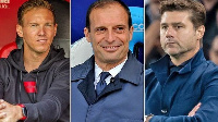 (Hagu zuwa dama) Nagelsmann, Allegri da Pochettino, wa zai ci gadon Ole a Manchester United?