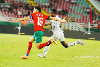 Fatawu Issahaku in tussle with Morocco's Abde Ezzalouli