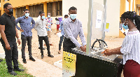 The solar-powered automatic handwashing station