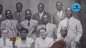 A photograph with members of Akufo-Addo's family at the Deo Gratias studio in Jamestown