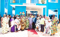 Officials of Ghana Gas with some of the traditional leaders