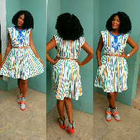 A customer rocking the Abi Clothline dress