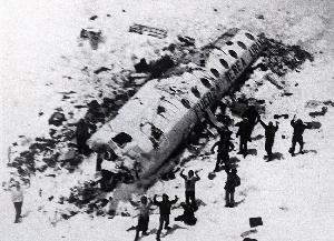 Uruguayan air force flight 571 whose survivors' resorted cannibalism to survive after crash