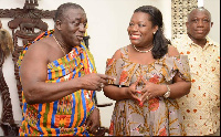 Paramount Chief of the Essikado Traditional Area, Nana Kobina Nketsia IV and Nana Oye Lithur.