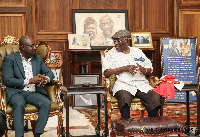 Former President JA Kufuor with Kurt Okraku