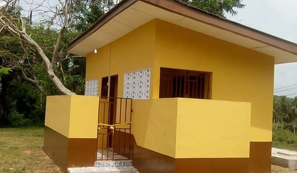 The 6-seater water closet toilet facility has been divided into two for both males and females