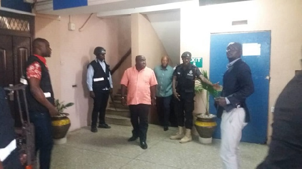 Former President Mahama [in green] visits Koku Anyidoho