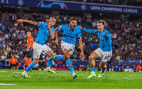 Manchester City's Rodri (m) during the Premier League match
