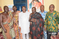 Alban Bagbin, NDC Flagbearer hopeful with Chief of Akim Oda and others