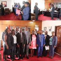 Mr Ransford Agyei inaugurating the committee (Top left)