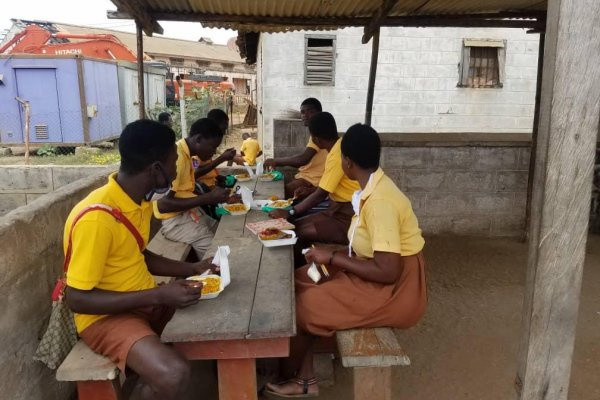 About 984 final year JHS students are benefiting from the free meal a day in the Okere District