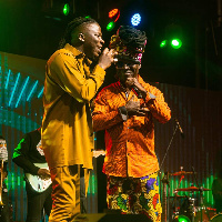 Stonebwoy and Kojo Antwi sharing his stage on the night