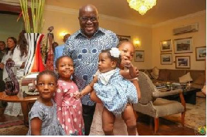 President Akufo-Addo with some of his grandchildren