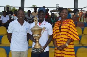 Benjamin Palm with his trophy