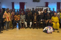 A group photo of participants at the retreat