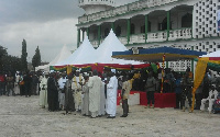 Some Zongo Chiefs met President Mahama during his tour in the Ashanti region.