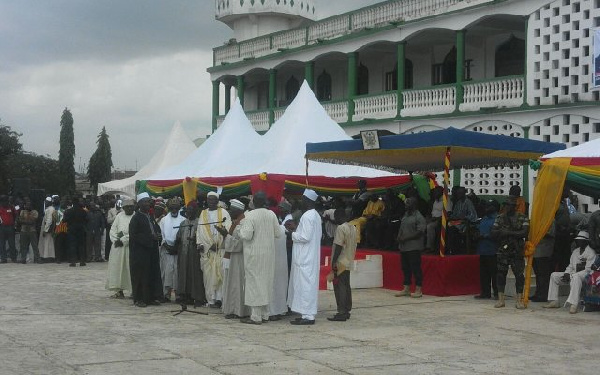 Some Zongo Chiefs met President Mahama during his tour in the Ashanti region.