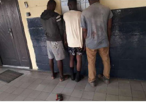 The suspects are Jeremiah Osei, Bismarck Wiafe and Francis Norvor