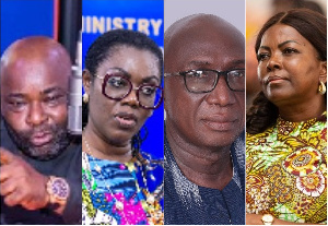 Micheal Okyere Baafi, Ursula Owusu-Ekuful, Ambrose Dery and Lydia Alhassan (L-R) are NPP MPs