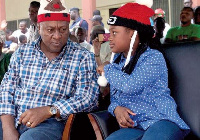 Former President John Mahama with daughter Farida Mahama