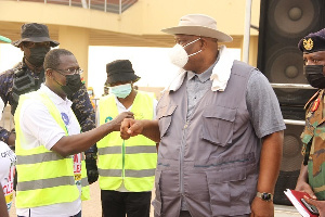 Executive Chairman of JGCJ oseph Siaw Agyepong, with Greater Regional Minister, Henry Quartey