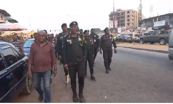 IGP Dampare on patrol in the Ashanti Region