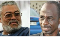 Former President Jerry John Rawlings and NDC General Secretary Asiedu Nketia