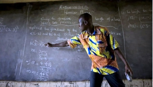 A teacher during a class session