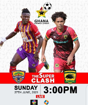 Accra Hearts of Oak will host Asante Kotoko on matchday 31 of the 2020/2021 GPL