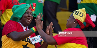 Some Ghanaians supporting Black Stars