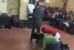 Church members walking like a sheep