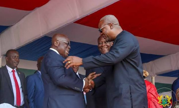 President Nana Addo Dankwa Akufo-Addo with John Mahama