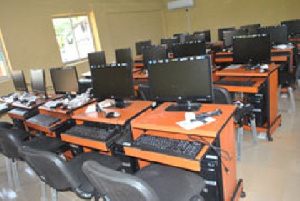 (File photo) The 45 desk top computers and accessories was donated by Reverend Moses Fokuo