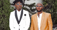 Ghanaian Singer, King Promise with his manager, Killbeatz