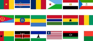 Flags of some African countries