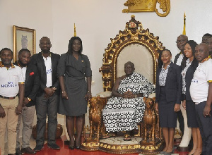 AirtelTigo leadership team in a group photo with the Asantehene Otumfuo Osei Tutu II