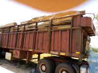 The truck stuffed with rosewood