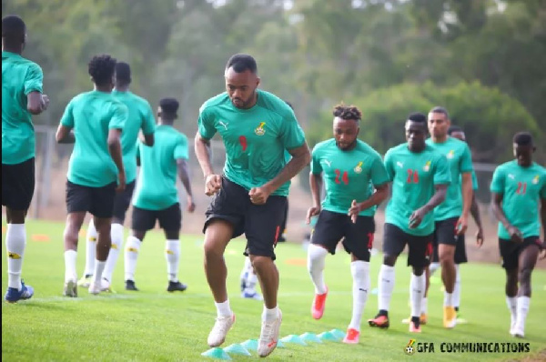 The Black Stars squad training