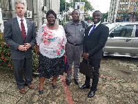 President of Clear Vision and Investigroup, Dr. Owusu Kizito with other officials